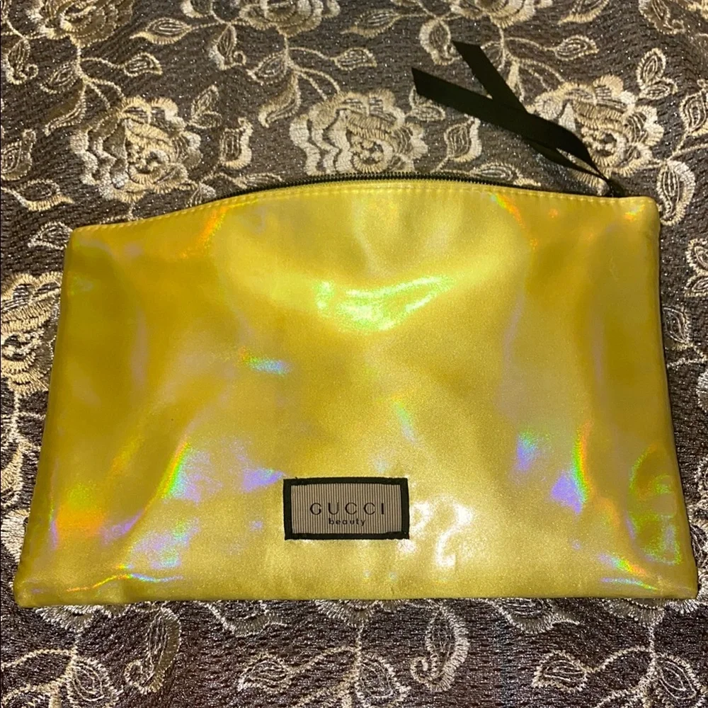 Gucci Gold Holographic Cosmetic Bag